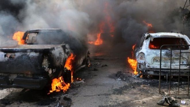 सिरियामा ट्यांकर बम बिस्फोट हुँदा कम्तिमा ४० जनाको मृत्यु