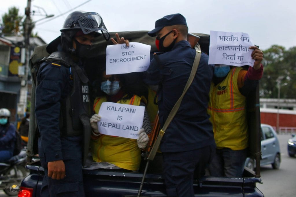 लिपुलेक अतिक्रमणको विरोध प्रदर्शनका क्रममा कृष्ण पहाडीसहित २२ अधिकारकर्मी गिरफ्तार