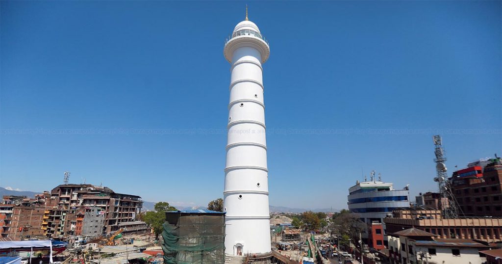 प्रधानमन्त्री ओलीद्वारा नवनिर्मित धरहरा उद्घाटन