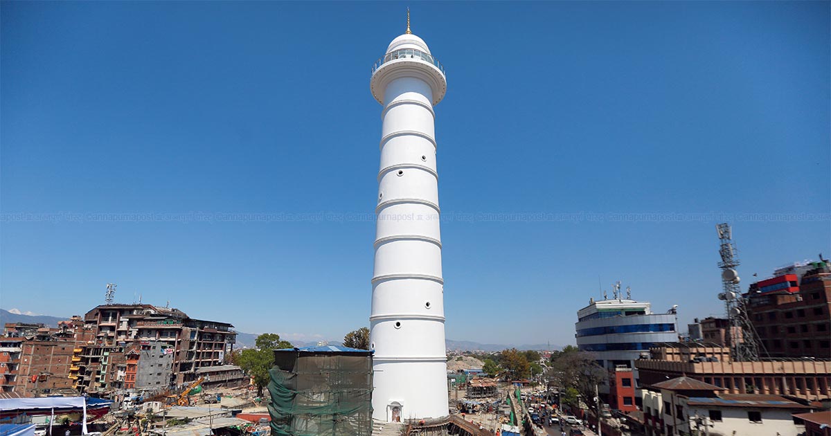 प्रधानमन्त्री ओलीद्वारा नवनिर्मित धरहरा उद्घाटन