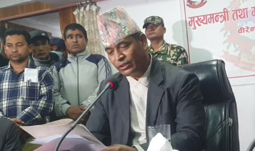 कर्णालीका मुख्यमन्त्री शाहीद्वारा राजीनामा