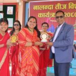 विभिन्न कार्यक्रम गर्दै भक्तपुर सानोठिमीको नालन्दा विद्या मन्दिरले मनायो तीज विशेष कार्यक्रम 