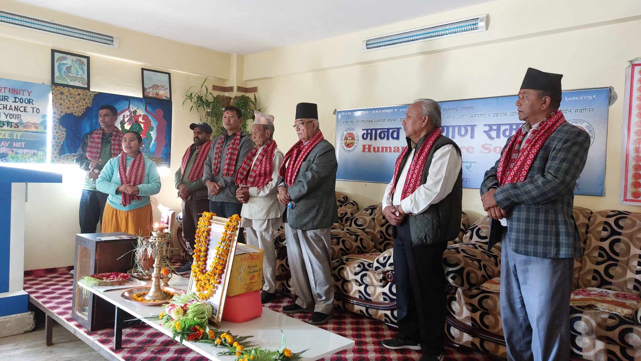सयपत्री प्रतिष्ठानले गर्यो मानव कल्याण समाजलाई सहयोग
