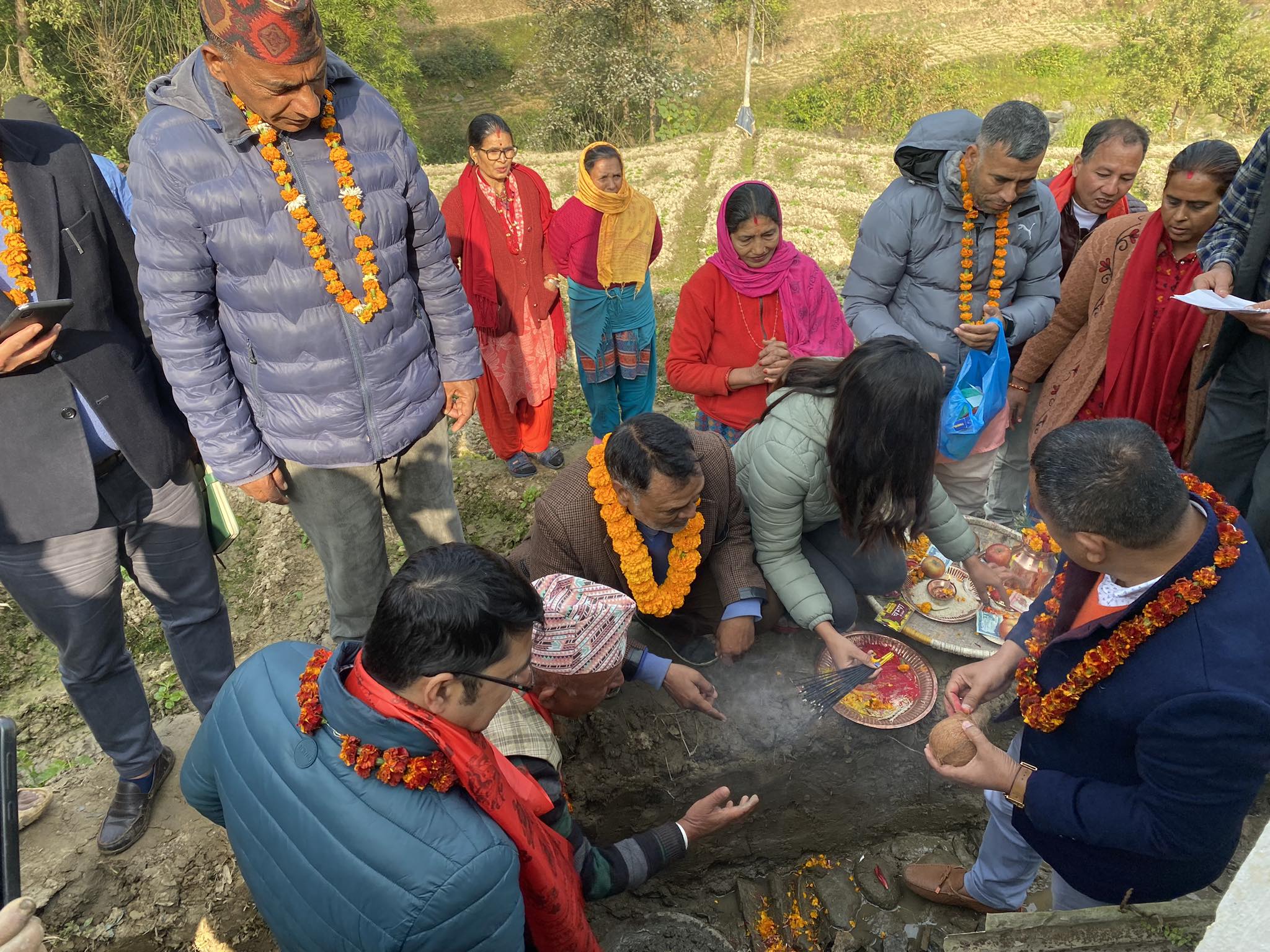 धुलिखेल ११ मा सिंचाई आयोजना शिलान्यास