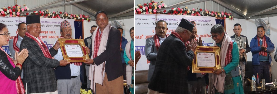 अन्तर्राष्ट्रिय नारी दिवसमा नमोबुद्धमा सम्मान